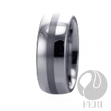 Feri-Fine-Design-Collection | Hi-Tech-Ceramic-and-Tungsten: 8.5mm FERI Tungsten Ring - FTR3799  Width:  8.5mmThis gorgeous FERI polished Tungsten ring is part of the newly released FERI 2010 Fall Collection with a unique deep luster from within. They have a refreshingly contemporary style to the classic ring and they are backed with a lifetime Warranty. Tungsten carbide's flawless features and indestructible nature will create an everlasting bond between you and your partner.* 8.5mm tungsten carbide comfort fit. 
