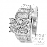 Feri-Mosh-21K-Collection | Exclusive-21k-Collection: FERI MOSH Cluster Solitaire - FM3493  This gorgeous piece is a FERI MOSH classic and best seller. EXPERTLY crafted in SOLID 21K WHITE GOLD, this striking FERI MOSH design is expertly constructed through micro setting.This GWT master piece sets a new standard for high fashion design that combines precise jewellery making and quality jewellery craftsmanship! This one of a kind masterpiece is complemented with high quality Genuine Diamonds. All measurements are approximate. All Feri Mosh Pieces will include a Customized IGI FERI MOSH Appraisal.Also available in Yellow and Rose Gold.The fine diamonds SET on all FM designs go through the most intensive sorting process by master gemologist from some of the world's largest diamond dealers to insure they are amongst the best in the world. The stone mastery is completed through MICRO Setting that can only be done by master setters.  