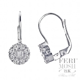 Feri-Mosh-21K-Collection | Exclusive-21k-Collection: FERI MOSH Crown Earrings - FM3519  WOW, the ultimate set for the biggest night of your life. FM Crown Earrings are a matching set to the FM Crown ring and pendant.All FM designs are EXPERTLY crafted in SOLID 21K WHITE GOLD.The fine diamonds used on all FM designs go through the most intensive sorting process by master gemologist from some of the world's largest diamond dealers to insure they are amongst the best in the world. The stone mastery is completed through MICRO Setting that can only be done by master setters.The BEAUTY sets a new standard for high class, high design and high fashion constructed with precise jewelry making and quality craftsmanship.All FERI Mosh designs are accompanied with a gorgeous specially customized IGI/FERI MOSH Appraisal.FERI MOSH- because from across the room no one can see your business card.  