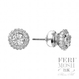 Feri-Mosh-21K-Collection | Exclusive-21k-Collection: Starlet - FME3174  SWEET AND TASTEFUL is what describes these FM earrings. EXPERTLY crafted in SOLID 21K WHITE GOLD, this striking FERI MOSH design is expertly constructed through micro setting. This GWT master piece sets a new standard for high fashion design that combines precise jewellery making and quality jewellery craftsmanship this one of a kind masterpiece is complemented with high quality Genuine Diamonds. All measurements are approximate. 