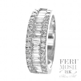 Feri-Mosh-21K-Collection | Exclusive-21k-Collection: FM 'Forever Mine' engagement band SPECIAL OFFER - FMR2433  Show her that she is different from the rest with this stunning and high quality bridal diamond band. This FM design is for those that simply can not settle with the usual 18K or Platinum setting. EXPERTLY crafted in SOLID 21K WHITE GOLD, this striking FERI MOSH design is expertly constructed through micro setting. This GWT master piece sets a new standard for high fashion design that combines precise jewellery making and quality jewellery craftsmanship! This one of a kind masterpiece is complemented with high quality Genuine Diamonds. All measurements are approximate.All Feri Mosh Pieces will include a Customized IGI/FERI MOSH Appraisal.FERI MOSH- because from across the room no one can see your business card. 