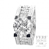 Feri-Mosh-21K-Collection | Exclusive-21k-Collection: FERI MOSH Majesty - FMR3401  WOW .. WOW .. WOW is all you will say when you see the newly released FM Majesty. The name says it all as this breath taking ring was designed for the royalty in you. FM Majesty is one of the finest design every released by FERI MOSH. This master piece was first released at the third annual GWT world conference at the seventh wonder of the world Niagara Falls, Canada and the birth for the stunning 2009 FM collection that mesmerized its audience under intense security.The Majesty proudly wears its name on its shoulders in fine diamonds announcing to the world that it is not just another luxury fine jewelry, it is a unmistakably FERI MOSH.All FM designs are EXPERTLY crafted in SOLID 21K WHITE GOLD. The fine diamonds used on all FM designs go through the most intensive sorting process by master gemologist from some of the world's largest diamond dealers to insure they are amongst the world's best. The stone mastery is completed through MICRO Setting that can only be done by master setters. The Majesty sets a new standard for high class, high design and high fashion constructed with precise jewelry making and quality craftsmanship. FM Majesty is for the few SUPPERIOR and the UNIQUE clients that look beyond fine craftsmanship and fine design; they are looking for exclusivity that only FERI MOSH can provide. All FERI Mosh designs are accompanied with a gorgeous specially customized IGI/FERI MOSH Appraisal. 