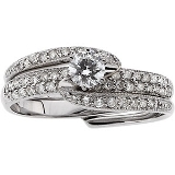 Gold-Platinum-Collections-Women | Rings-Bridal-or-Engagement: Vintage Style Bridal Semi-Set Engagement - BR20127  DESCRIPTION 