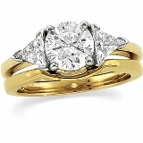 Gold-Platinum-Collections-Women | Rings-Bridal-or-Engagement: TWO TONE BRIDAL - MBE108ST  (stones not included)14K Yellow / 04.10 MM ENG / Polished 