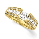 Gold-Platinum-Collections-Women | Rings-Bridal-or-Engagement: BRIDAL - MBE121ST  (stones not included)18K Yellow gold for the mountcan be set with a .50 carat centre stonePolished 