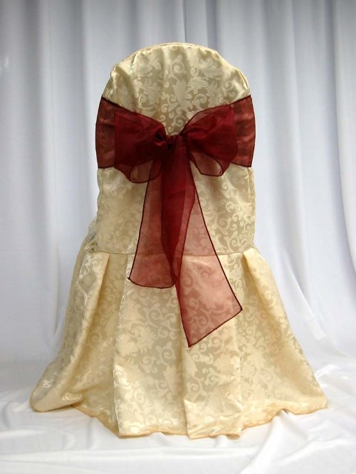 SOFT_GOLD_KING_BROCADE_CHAIR_COVER_BURGUNDY_ORGANZA_BOW