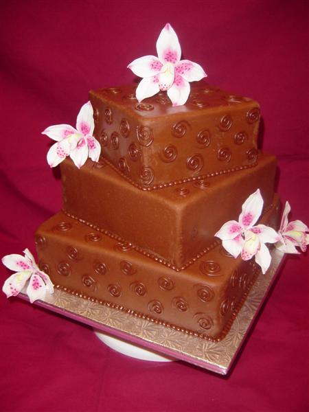 Orchid Paradise Wedding Cake