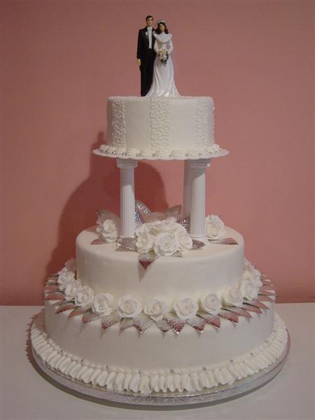 Silver Purity Wedding Cake